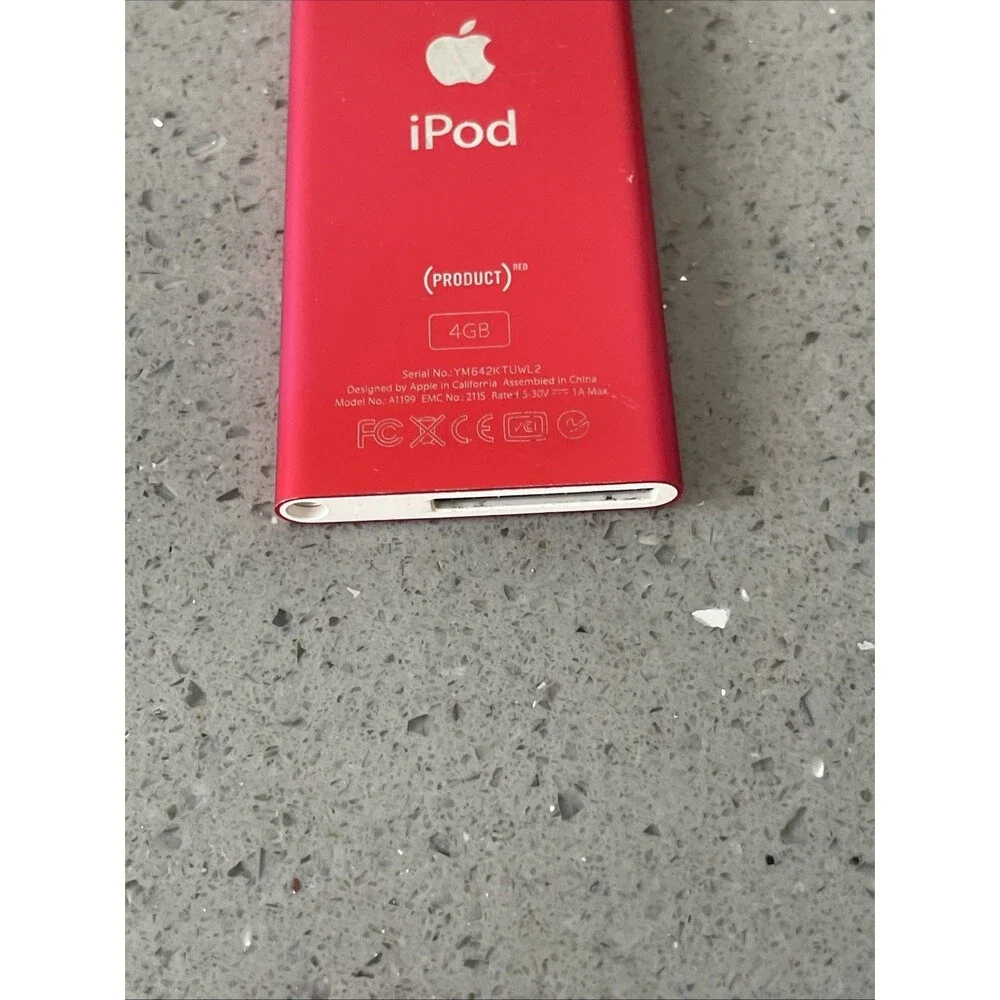 Apple A1199 4GB iPod Nano 2nd Gen Limited Ed. Product RED MA725LL READ! Screen